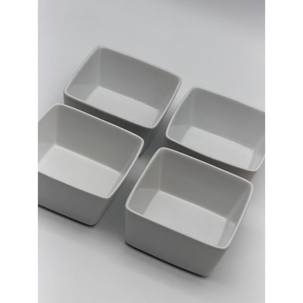 Colin Cowie JCPenney‎ Home Collection White Square Ceramic Ramekins Set of 4